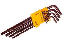 Sada dlh�ch k���ov TORX s otvorom 9-dielna HOTECHE HT260519