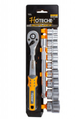 Sada hlav�c a bitov s ra��ou 3/8" 12-dielna HOTECHE HT201801